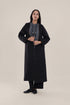 Embroidered Wool long Coat